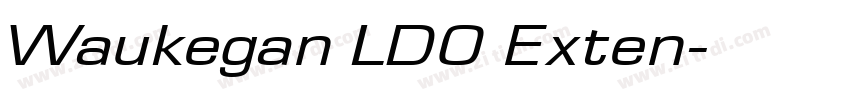 Waukegan LDO Exten字体转换
